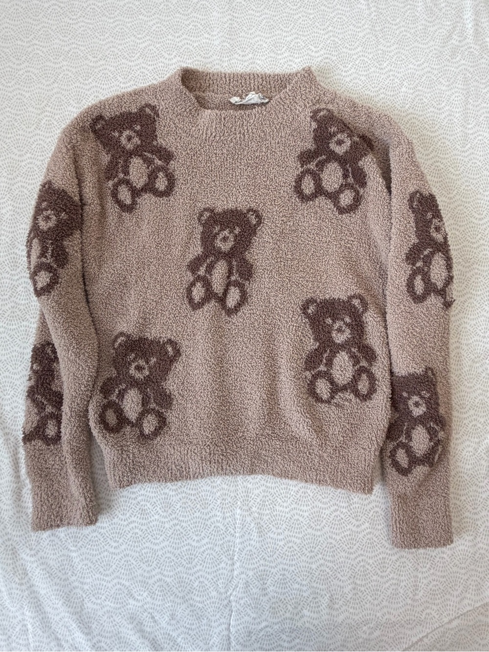 Pink Republic Taupe Teddy Pattern Plush Jacket